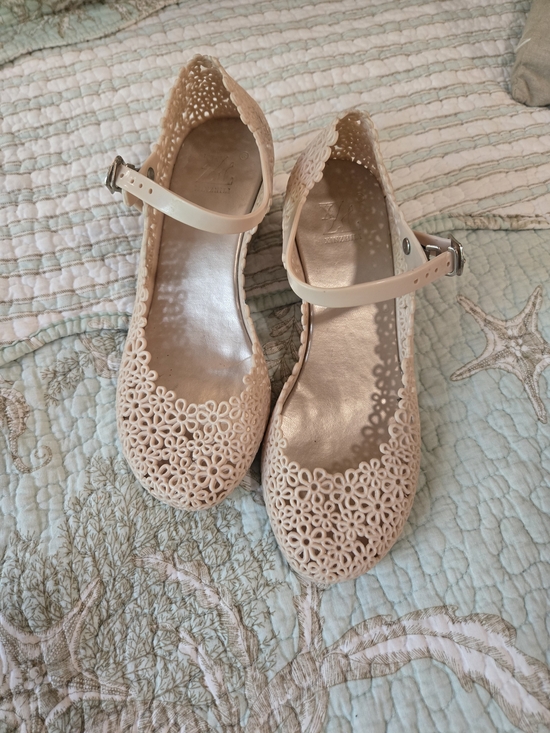 Shoes - 🌷Adorable Pinky Nude Jelly Mary Jane Wedges 7